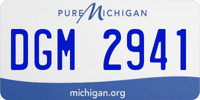 MI license plate DGM2941
