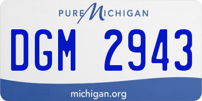 MI license plate DGM2943