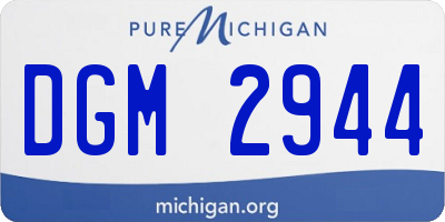MI license plate DGM2944