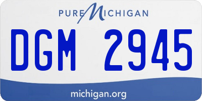 MI license plate DGM2945