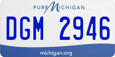 MI license plate DGM2946