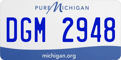 MI license plate DGM2948