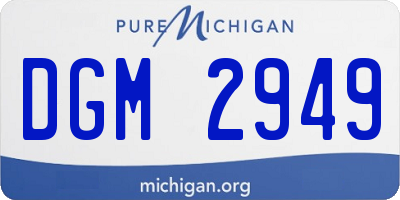 MI license plate DGM2949