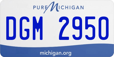 MI license plate DGM2950