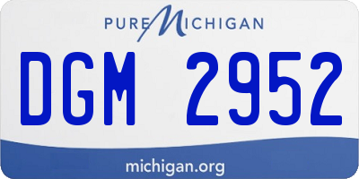 MI license plate DGM2952