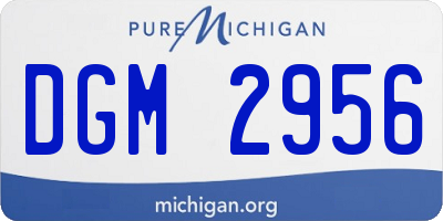 MI license plate DGM2956