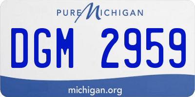 MI license plate DGM2959