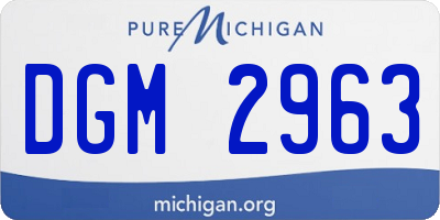 MI license plate DGM2963