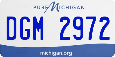MI license plate DGM2972