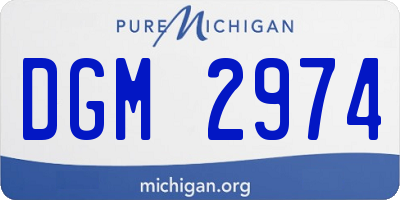 MI license plate DGM2974