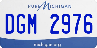 MI license plate DGM2976