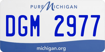 MI license plate DGM2977