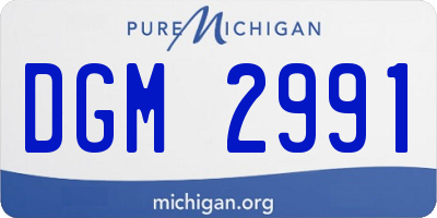 MI license plate DGM2991