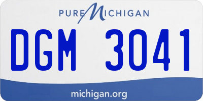MI license plate DGM3041