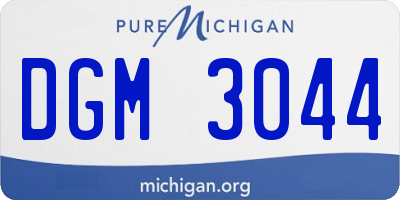 MI license plate DGM3044