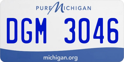 MI license plate DGM3046