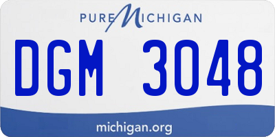 MI license plate DGM3048