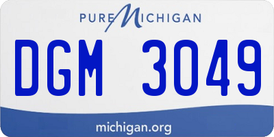 MI license plate DGM3049