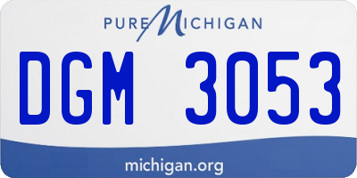 MI license plate DGM3053