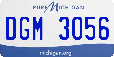 MI license plate DGM3056
