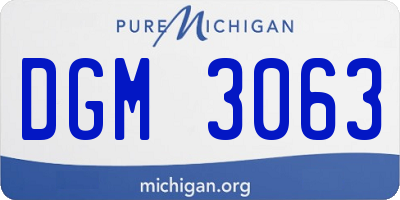 MI license plate DGM3063