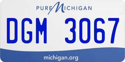MI license plate DGM3067