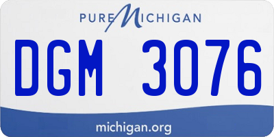 MI license plate DGM3076