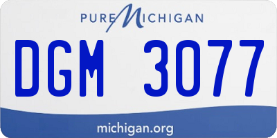 MI license plate DGM3077