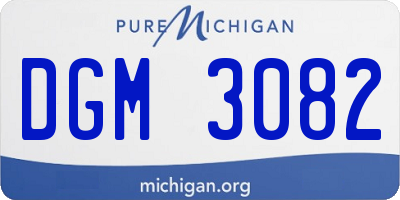 MI license plate DGM3082