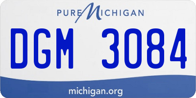 MI license plate DGM3084