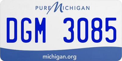 MI license plate DGM3085