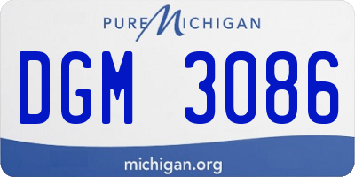 MI license plate DGM3086