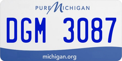 MI license plate DGM3087