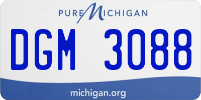 MI license plate DGM3088