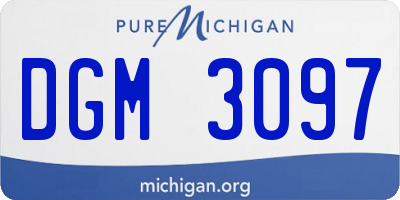 MI license plate DGM3097