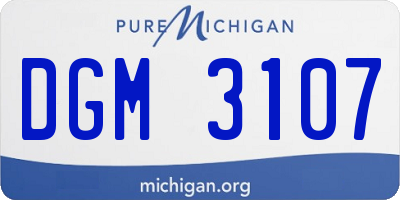 MI license plate DGM3107