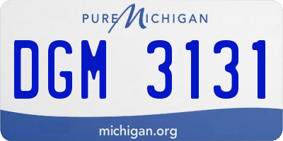 MI license plate DGM3131