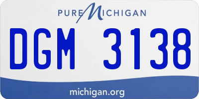 MI license plate DGM3138
