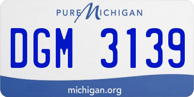 MI license plate DGM3139