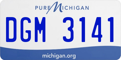 MI license plate DGM3141