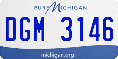 MI license plate DGM3146