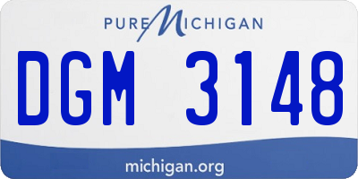 MI license plate DGM3148