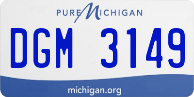 MI license plate DGM3149