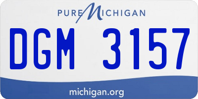 MI license plate DGM3157