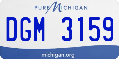 MI license plate DGM3159
