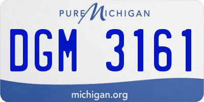 MI license plate DGM3161
