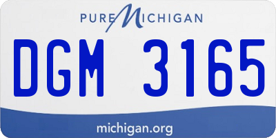 MI license plate DGM3165