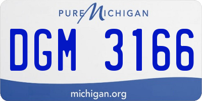 MI license plate DGM3166
