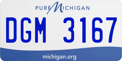MI license plate DGM3167