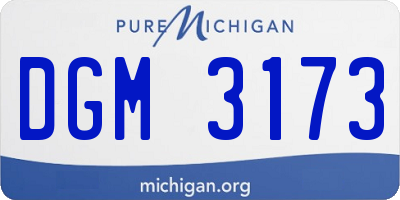 MI license plate DGM3173